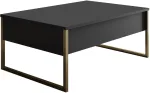 Kohvilaud Kalune Design Luxe, antratsiit v./kuld v., 60 cm x 90 cm x 40 cm