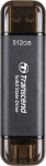 USB m&auml;lupulk Transcend ESD310C, must v., 512 GB