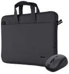 S&uuml;learvutikott Trust Nb Case Bologna + Mouse Set 24988, must v., 16"