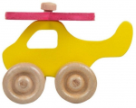 L&uuml;katav m&auml;nguasi Wood&Joy Mini Helicopter, 9 cm, kollane