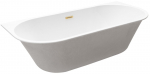 Vann, sisseehitatav Besco Vica Slim+, 170 cm x 80 cm x 47 cm, ovaalne, valge/kroom
