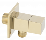 Dekoratiivne nurgaklapp Ferro quadro Z293-G, nurk, veekulu reguleerimiseks, 1/2'' - 3/8'', g1/2"