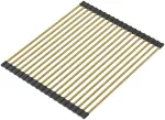 N&otilde;udekuivatusrest Quadron Qmat, 43 cm x 32 cm, roostevaba teras/silikoon, kuldne v./must v.