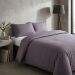 Voodipesukomplekt Domoletti Striped Grey, hall v., 50 x 70 cm, 200 x 220 cm, 3 os.