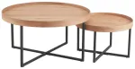 Kohvilaudade komplekt Home4you Music, tamm v., 70 cm x 70 cm x 46 cm, 2 tk