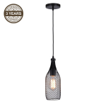 Valgusti rippuv Domoletti Mesh, E27, 1 x 40 W, must v.
