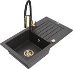 K&ouml;&ouml;givalamu koos kraaniga Mexen Pablo Aster, graniit, 75.2 cm x 43.6 cm x 16.1 cm, black granite