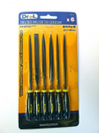 Viilide komplekt Drel Mini, kolmnurkne, 160 mm, metall, 6 tk