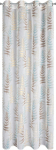 &Ouml;&ouml;kardin Ruti, kreemjasvalge/t&uuml;rkiissinine v., 140 cm x 250 cm
