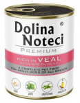 M&auml;rg koeratoit Dolina Noteci Premium Veel & Green Peas, vasikaliha, 0.8 kg