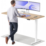 Arvutilaud reguleeritava k&otilde;rgusega Desktronic HomePro, 180 cm x 80 cm, 63 - 128 cm, valge v./bamboo v.
