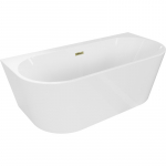 Vann seinaga, teisaldatav Mexen Oval Plus, 170 cm x 80 cm x 58 cm, ovaalne, kuldne/valge