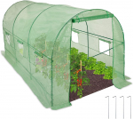 Akendega kaarjas kasvuhoone TM-00329, pol&uuml;et&uuml;leen, 4.5 x 2 m
