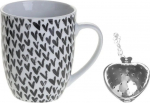 Tass Secret de Gourmet Amor, valge v./must v., 0.36 l