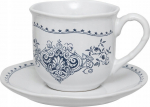 Tass alustassiga Secret de Gourmet Cottage, sinine v./valge v., 0.180 l