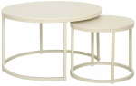 Kohvilaudade komplekt Home4you Hedvig, beež v., 48 - 80 cm x 80 cm x 42 - 48 cm, 2 tk
