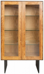 Vitriinkapp Home4you Valencia, tammepuidu imitatsioon v., 45 cm x 90 cm x 160 cm