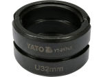 Pressitud tangide pea gofreerimiseks Yato YT-21743, 32 mm