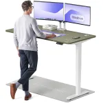 Arvutilaud reguleeritava k&otilde;rgusega Desktronic HomePro 40 845, 160 cm x 80 cm, 126 cm, valge v./roheline v.