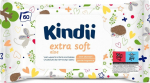 Puhastuslapid beebidele, naha puhastamiseks, lastele Kindii Extra Soft, 62137, 60 tk