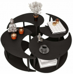 Kohvilaudade komplekt Kalune Design Yi Yang, must v., 70 cm x 70 cm x 38 cm, 4 tk