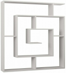 Raamaturiiul Kalune Design Labirent 855DTE5301, valge v., 128.6 cm x 125 cm x 22 cm