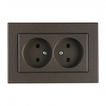 Pistikupesa 2-ne Vilma XP500 111050201705, ilma maanduseta, antratsiit v.