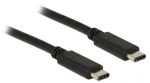 Juhe Delock USB-C / USBC USB 2.0 C male, USB 2.0 C male, 1 m, must v.