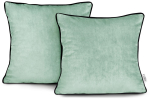 Dekoratiivpadjap&uuml;&uuml;r Restilo Velvet, roheline v., 45 cm x 45 cm, 2 tk