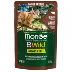 Kassi m&auml;rgtoit Monge BWild Breed Buffalo With Vegetables, metslooma liha, 0.085 kg