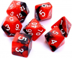 T&auml;ringud Rebel Dice Set Two Color - Red and Black