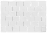 Vannitoa p&otilde;randamatt Foutastic Tile 581CAN1531, valge v., 80 cm x 50 cm