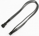 Kaabel Nanoxia NX3PV3EC 3-pin Male, 3-pin Female, 0.3 m, valge v./must v.