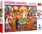 Pusle Trefl Hidden Shapes Game Night 10749, 48 cm x 68.3 cm, 1086 tk, mitmev&auml;rviline