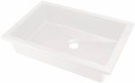 Vannitoa kraanikauss Deante Correo, graniit, 50 cm x 35 cm x 14 cm, valge v.