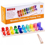 Loendamise m&auml;ng Wooden Puzzles & Fishing Toy, 6.5 cm, mitmev&auml;rviline