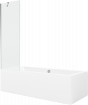 Vann seinaga, sisseehitatav Mexen Cube, 180 cm x 80 cm x 39 cm, ristk&uuml;lik, l&auml;bipaistev/valge