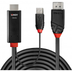 Kaabel Lindy 41500 DisplayPort 1.2 Male, HDMI / USB-A Male, 3 m, must v.