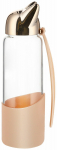 Veepudel Homla Foxy, l&auml;bipaistev v./kuldne v., plastik/klaas/silikoon, 0.35 l