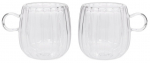Topeltklaasist kruusikomplekt Homla Cembra Groove 888149, l&auml;bipaistev v., 0.25 l