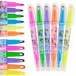 Kahepoolsete markerite-viltpliiatsite komplekt Lean Toys, kahepoolsed, mitmev&auml;rviline, 6 tk