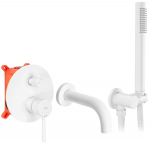 Peidetud vannitoa segisti Rea Lungo, valge v.