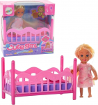 Nukk aksessuaaridega Lean Toys Cute Girl Happy Time, 11 cm, roosa v.