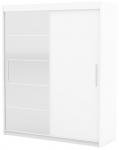 Riidekapp ADRK Esti, valge v., 59 cm x 180 cm x 215 cm, peegliga