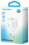 Telefoni laadija Vention FEPW0-EU, USB Type C, valge v., 20 W