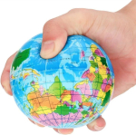 Sensoorne pigistatav m&auml;nguasi Globe, 10 cm, sinine v./mitmev&auml;rviline