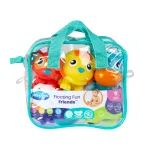 Vannitoa m&auml;nguasjade komplekt Playgro Floating Fun Friends 0189202, mitmev&auml;rviline, 7 tk