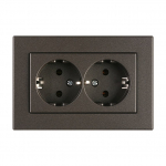 Pistikupesa 2-ne Vilma XP500 111050202705, maandusega, antratsiit v.