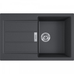 K&ouml;&ouml;givalamu Franke Sirius S2D 611-78 Carbon 143.0590.196, tektoniit, 78 cm x 50 cm x 20 cm, must v.