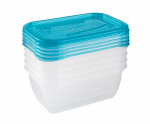 Toiduainekarbi komplekt Keeeper Fredo Fresh 30672632, 0.5 l, l&auml;bipaistev v./sinine v., 5 tk